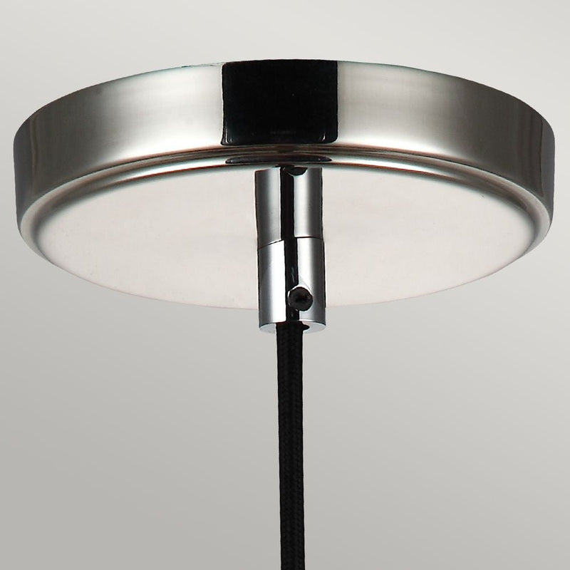 Pendant lamp Feiss (QN-LORAS-1MP) Loras steel, clear seeded glass E27