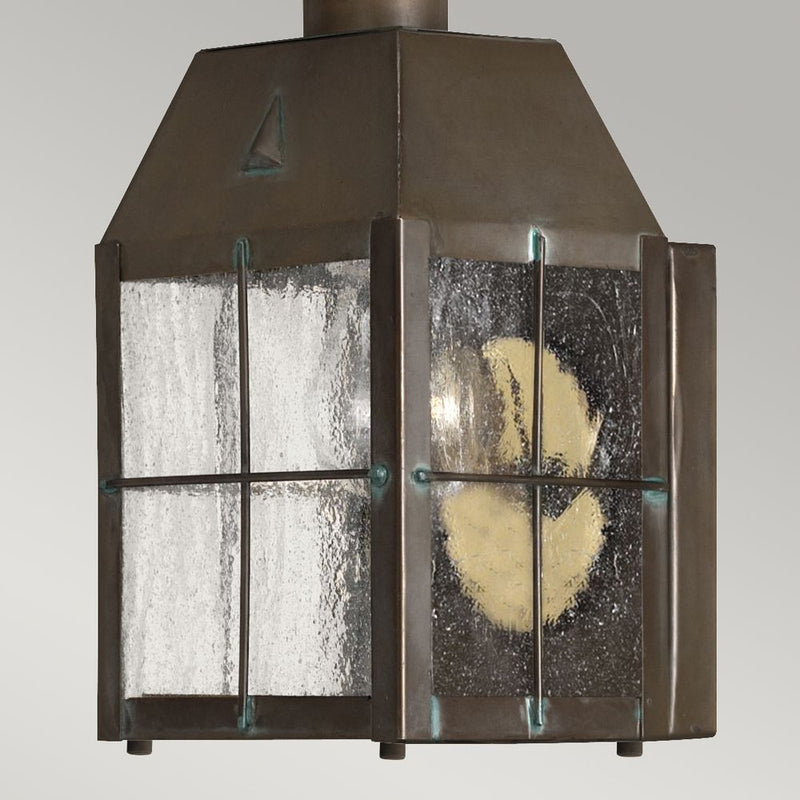 Outdoor wall light Hinkley (QN-NANTUCKET-XS-AS) Nantucket solid brass, clear seeded glass E27