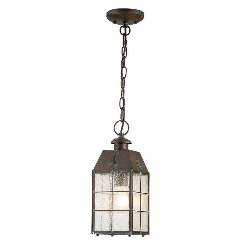 Outdoor ceiling light Hinkley (QN-NANTUCKET8-M-AS) Nantucket solid brass, clear seeded glass E27