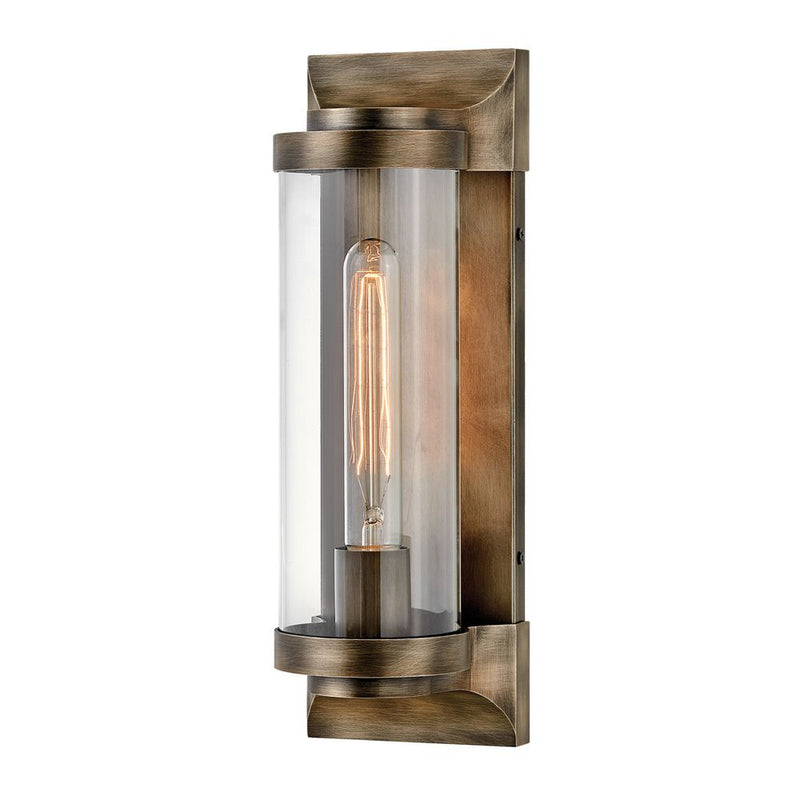 Outdoor wall light Hinkley (QN-PEARSON-M-BU) Pearson aluminium, brass & clear glass E27