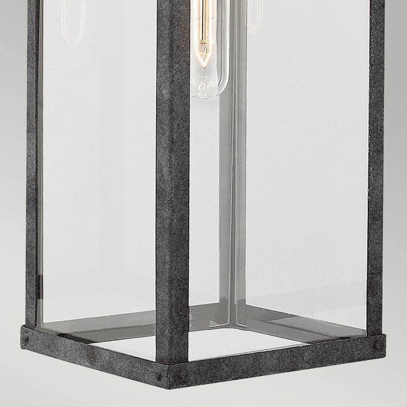 Outdoor wall light Hinkley (QN-PORTER-L-DZ) Porter aluminium, clear glass E27