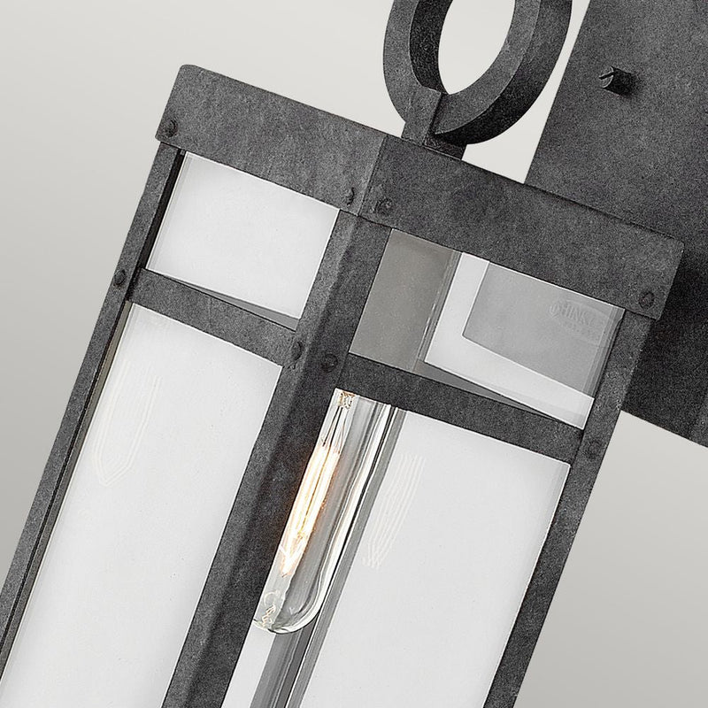 Outdoor wall light Hinkley (QN-PORTER-M-DZ) Porter aluminium, clear glass E27
