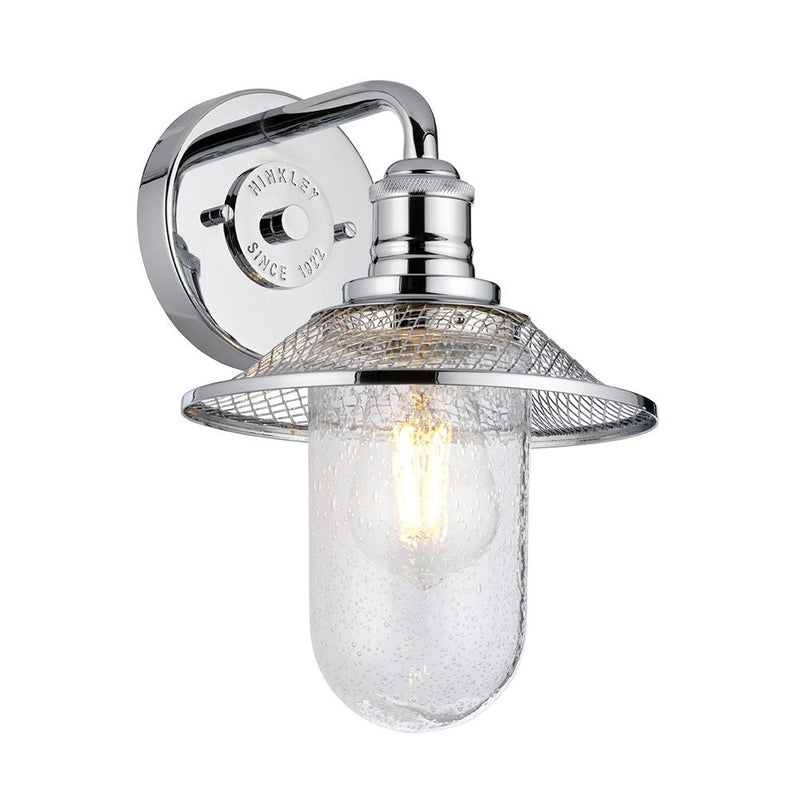 Wall sconce Hinkley (QN-RIGBY1-BATH-PC) Rigby steel, clear seeded glass E27