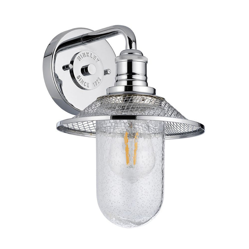 Wall sconce Hinkley (QN-RIGBY1-BATH-PC) Rigby steel, clear seeded glass E27