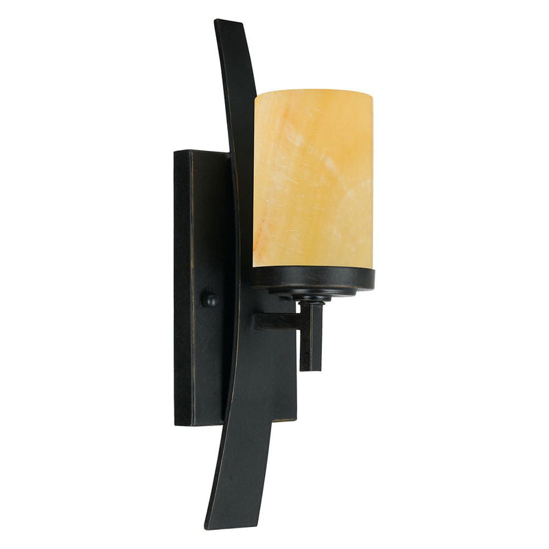 Wall sconce Quoizel (QZ-KYLE1) Kyle butterstoch onyx, wrought iron E27