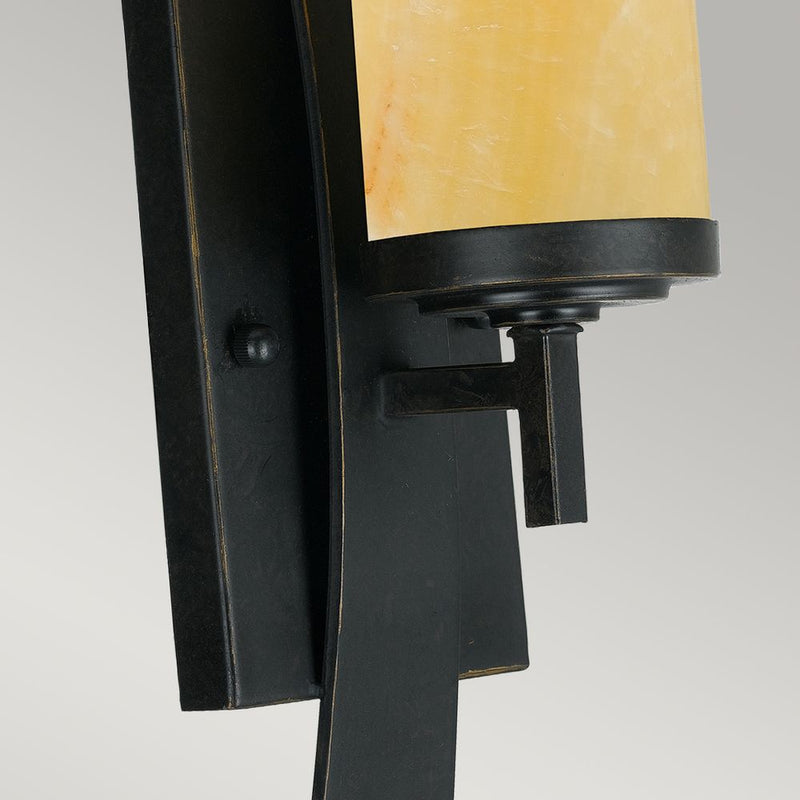 Wall sconce Quoizel (QZ-KYLE1) Kyle butterstoch onyx, wrought iron E27
