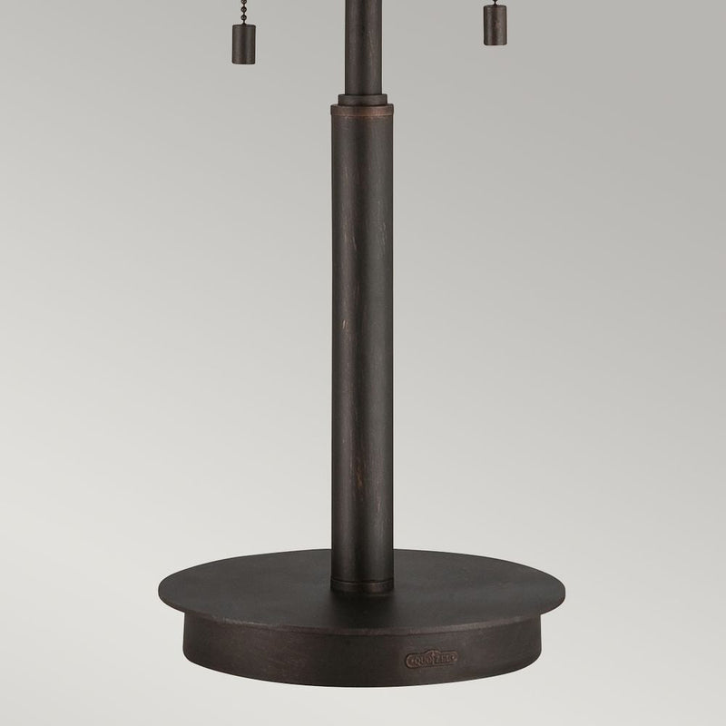 Table lamp Quoizel (QZ-LAGUNA-TL) Laguna metal, taupe mica glass, tile stripe E27 2 bulbs