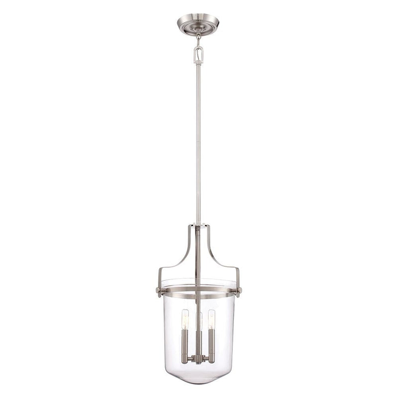 Pendant lamp Quoizel (QZ-PENN-STATION-M-BN) Penn Station glass, metal E14 3 bulbs