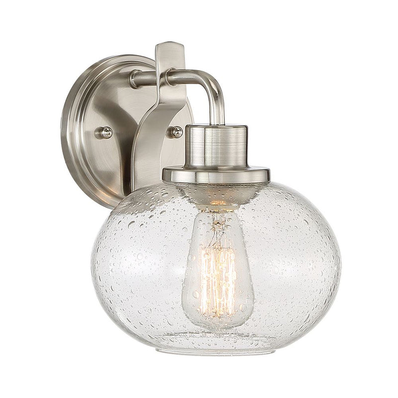 Wall sconce Quoizel (QZ-TRILOGY1-BN) Trilogy metal, seeded glass E27