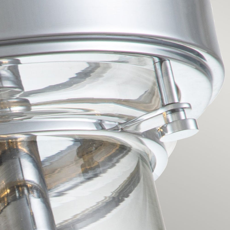 Flush mount Quoizel (QZ-WHISTLING-F-PC) Whistling steel, glass E27 3 bulbs