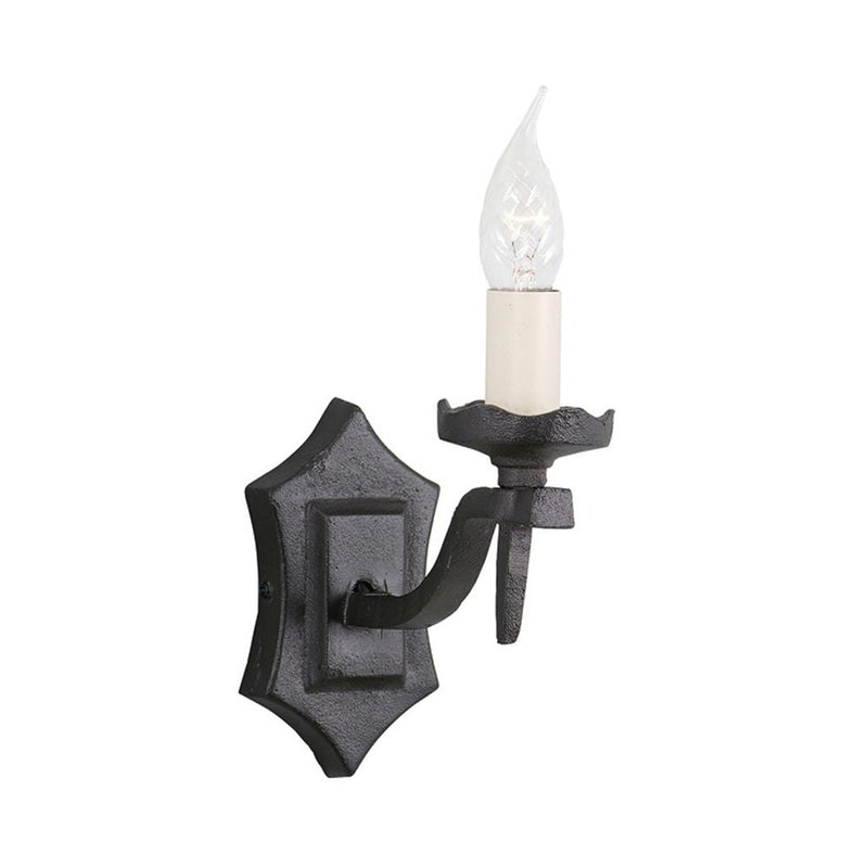 Wall sconce Elstead Lighting (RY1B-BLACK) Rectory wrought iron E14