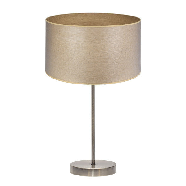 TANIA table lamp 1xE27 metal / textile light wood