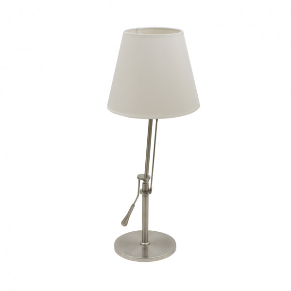 ARQUIMEDES table lamp 1xE27 metal / textile nickel