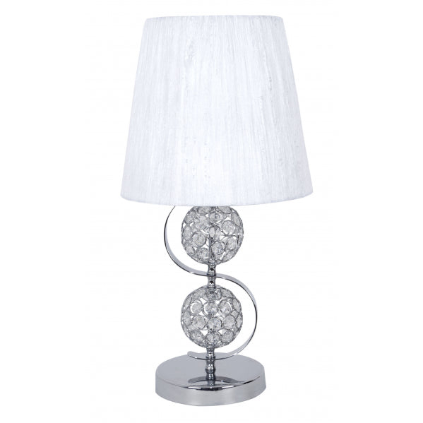 HONDURAS table lamp 1xE14 metal / textile chrome