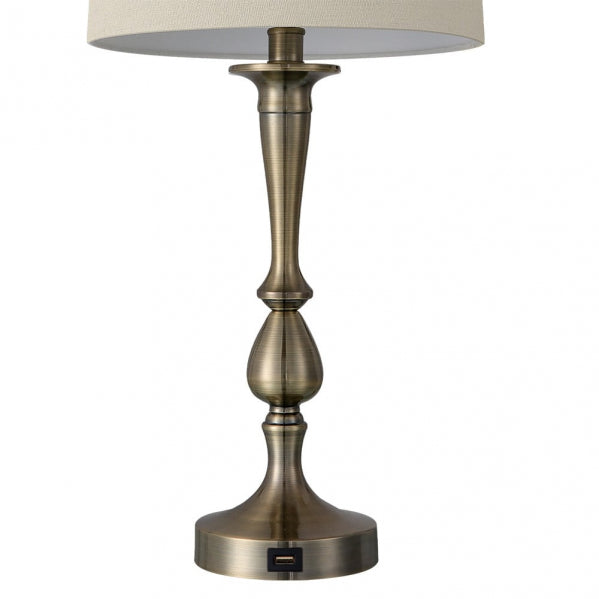 KHALIFA table lamp 1xE27 leather