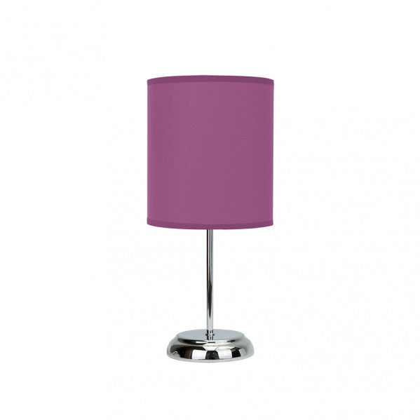 NICOLE table lamp 1xE14 metal / textile lilac