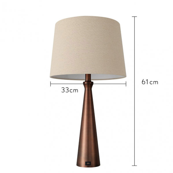 PEARL table lamp 1xE27 brown